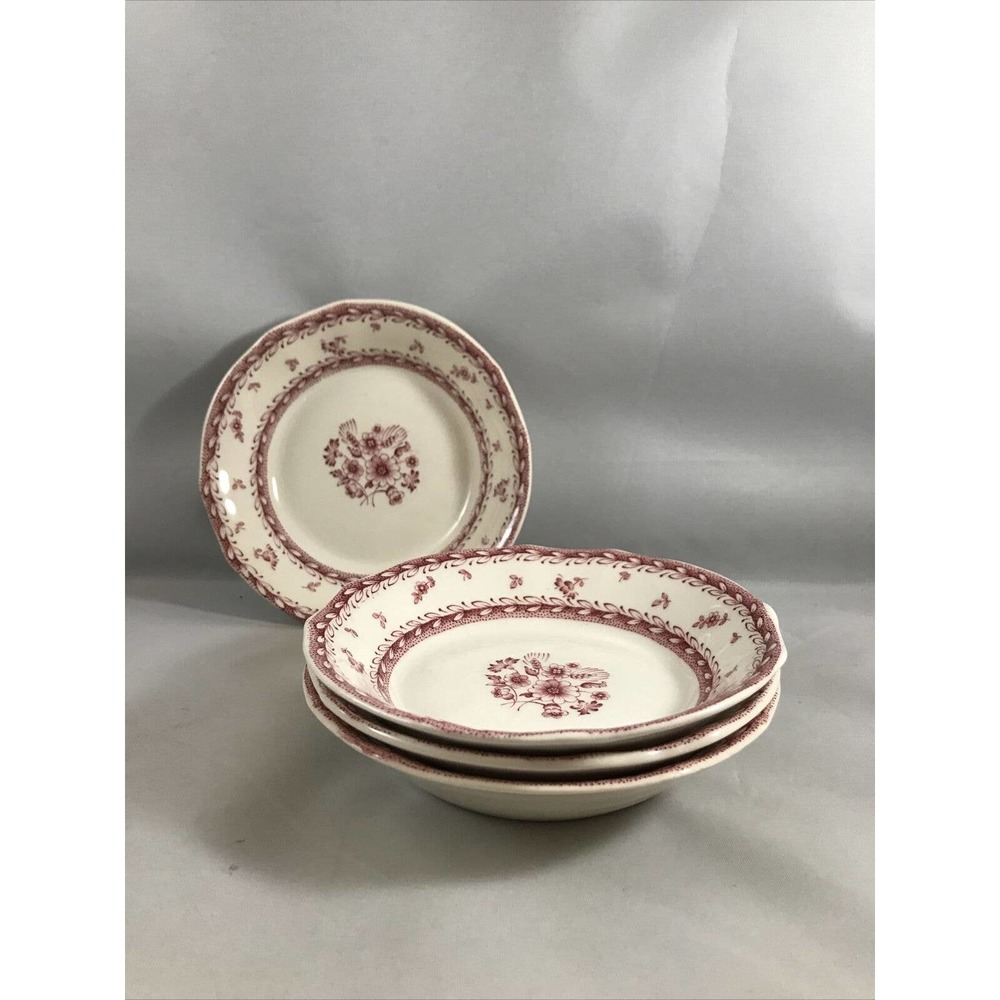 Set of 4 Arabia (made in Finland) Small Dessert Bowls Pink Floral
